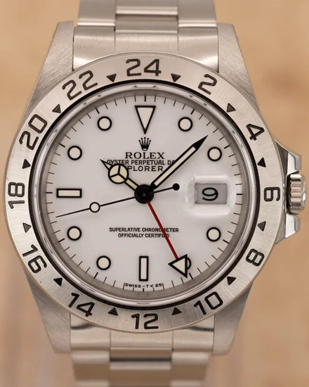 1991 (X Serial) Rolex Explorer II "Polar" 40MM White Dial Oyster Bracelet (16570)
