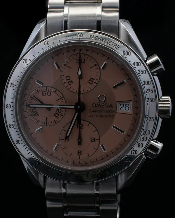 Rare Omega Speedmaster Date 39MM Salmon Dial Steel Bracelet (3513.60.00)