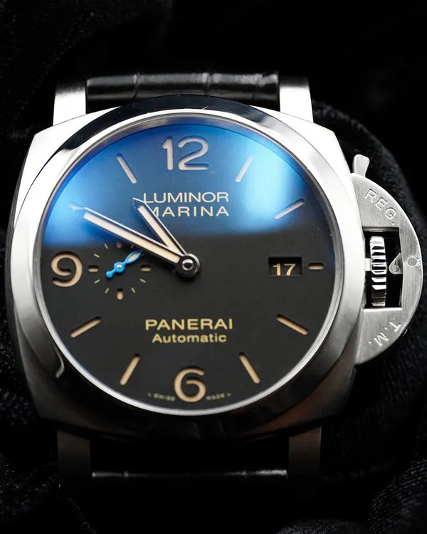 Panerai Luminor Marina 1950 3 Days 44MM Black Dial Leather Strap (PAM01312)
