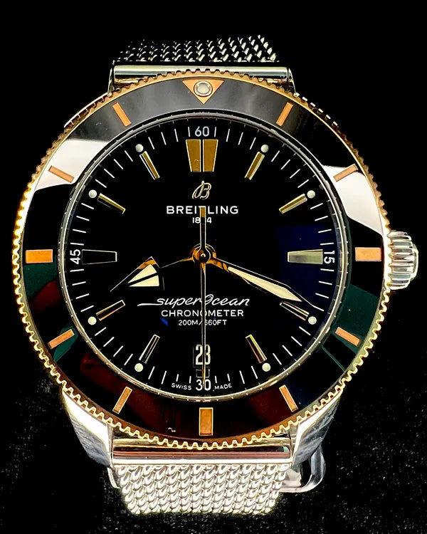 Breitling Superocean Heritage 44MM Black Dial Steel Bracelet (UB2030121B1A1)