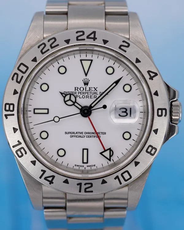 (Y Serial) 2002 Rolex Explorer II "Polar" 40MM White Dial Oyster Bracelet (16570)