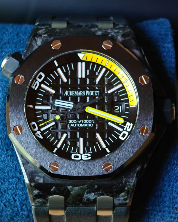 Audemars Piguet Royal Oak Offshore Diver 42MM Black Dial Rubber Strap (15706AU.00.A002CA.01)