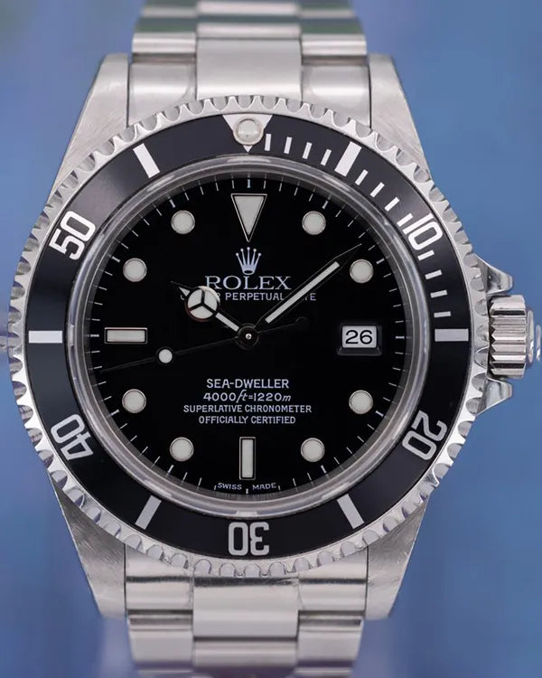 2001 (K Serial) Rolex Sea-Dweller 4000 40MM Black Dial Oyster Bracelet (16600)
