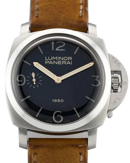 2005 Panerai Luminor 1950 "The Original Fiddy" L.E. 47MM Black Dial Leather Strap (PAM00127)