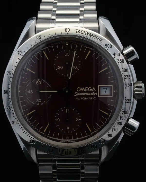 1994 Omega Speedmaster 39MM Burgundy Dial Steel Bracelet (3511.61)