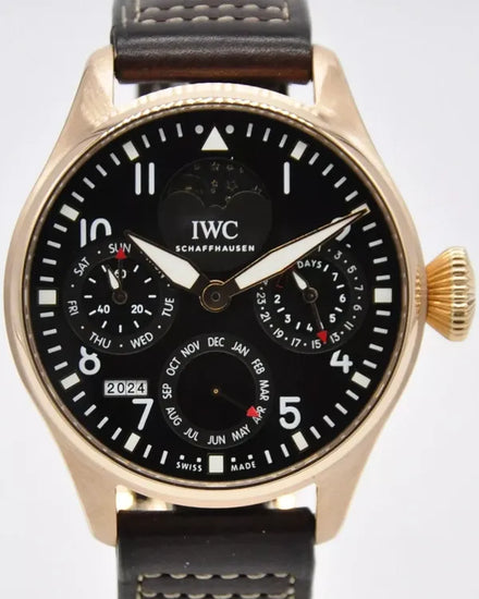 2019 IWC Schaffhausen Pilot Perpetual Calendar "Latin America" L.E. 46MM Brown Dial Leather Strap (IW502804)