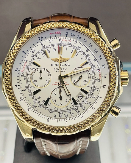 Breitling Bentley Motors S.E. 48MM Silver Dial Leather Strap (K25362)