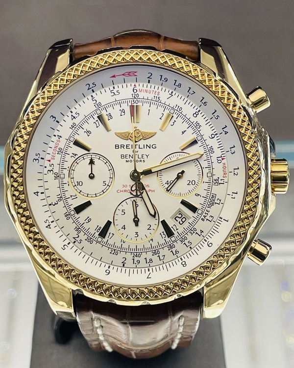Breitling Bentley Motors S.E. 48MM Silver Dial Leather Strap (K25362)