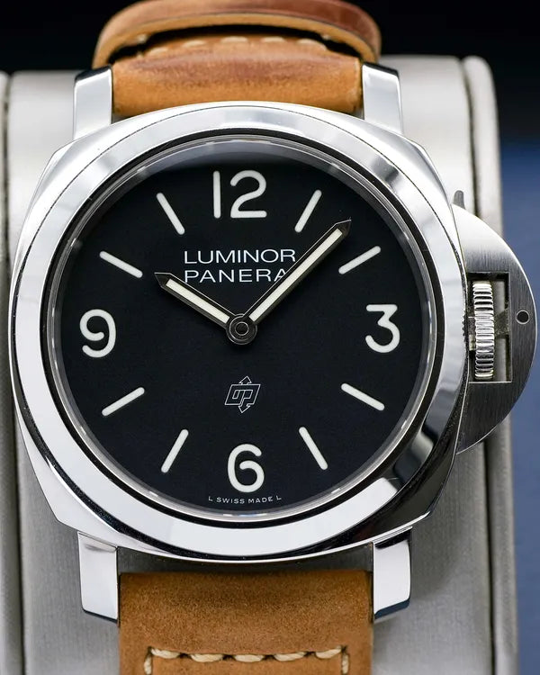 Panerai Luminor Base Logo 44MM Black Dial Leather Strap (PAM01086)