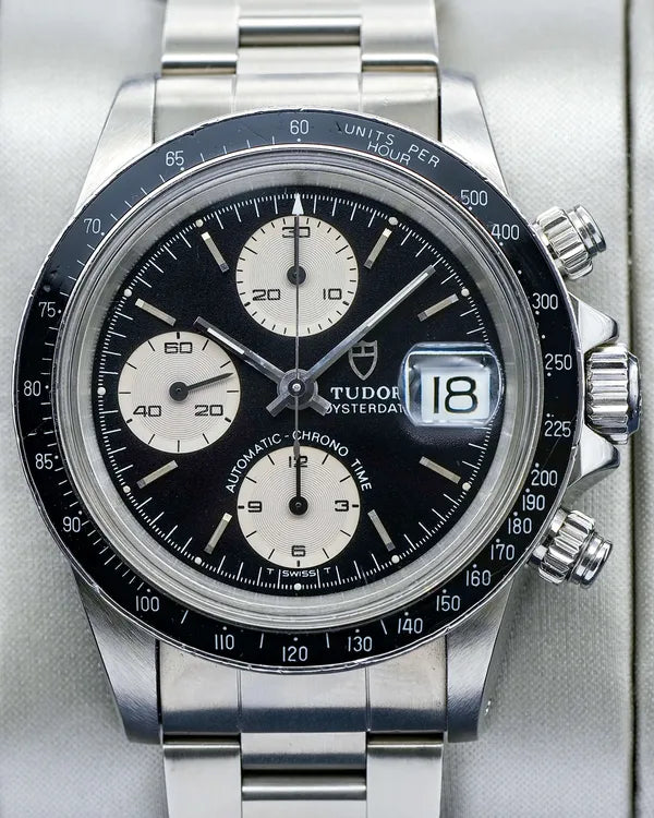 1992 Tudor Grantour Chrono Oysterdate Big Block Chronograph 40MM Black Dial Steel Bracelet (79160)