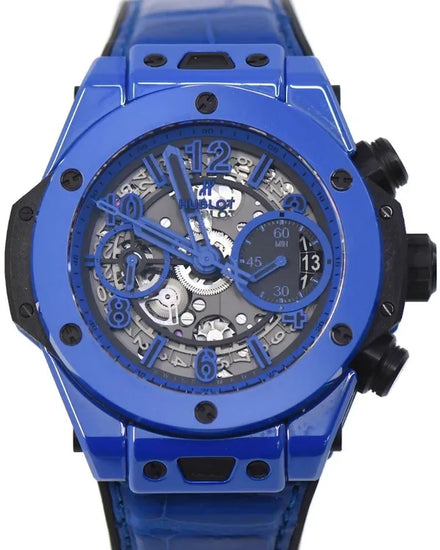 Hublot Big Bang Unico "Blue Magic" 42MM Skeleton Dial Leather Strap (441.ES.5119.RX)