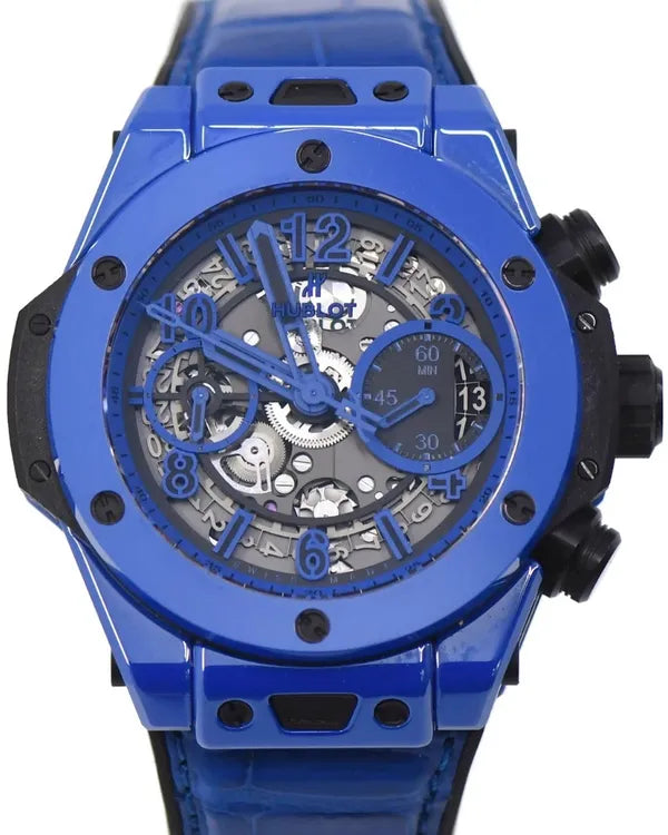 Hublot Big Bang Unico "Blue Magic" 42MM Skeleton Dial Leather Strap (441.ES.5119.RX)