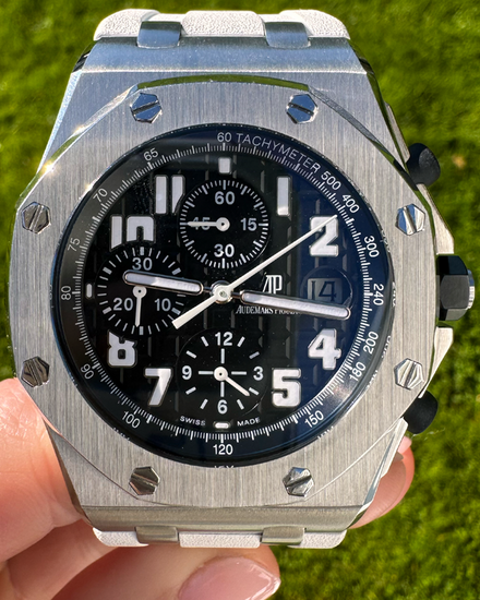 Audemars Piguet Royal Oak Offshore Chronograph 42MM Black Dial Rubber Strap (26020ST.OO.D001IN.01.A)