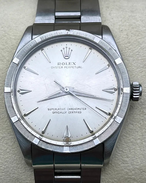 (Albert) Rolex Oyster Perpetual 34MM Silver Dial Oyster Bracelet (1007)