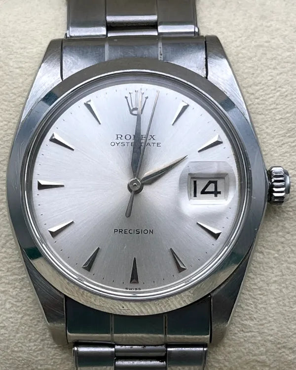 Rolex Oyster Precision Date 34MM Silver Dial Oyster Bracelet (6694)