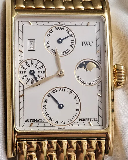 IWC Schaffhausen Novecento 27MM White Dial Yellow Gold Bracelet (IW3545)