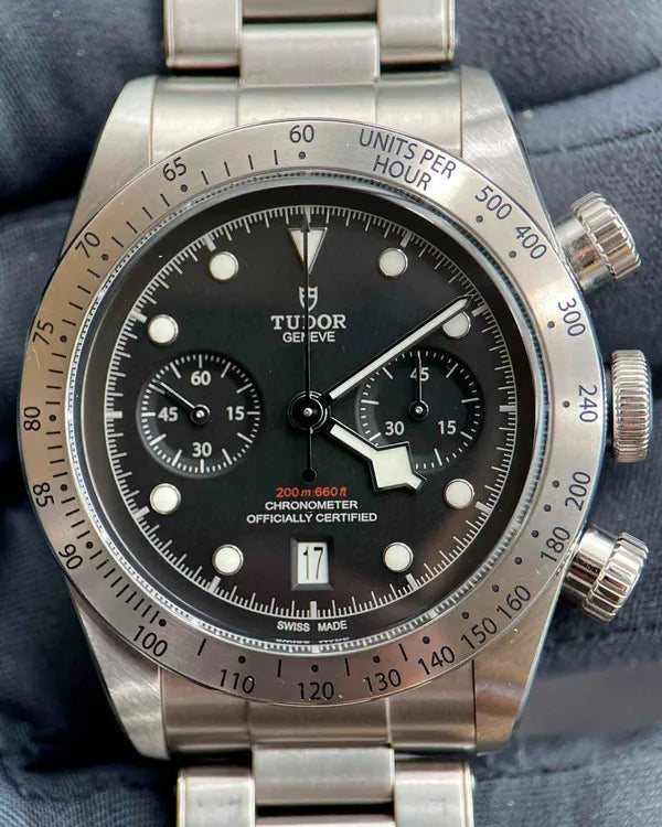 2021 Tudor Black Bay Chrono 41MM Black Dial Steel Bracelet (79350)