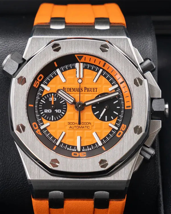 2017 Audemars Piguet Royal Oak Offshore Diver Chronograph 42MM Orange Dial Rubber Strap (26703ST.OO.A070CA.01)