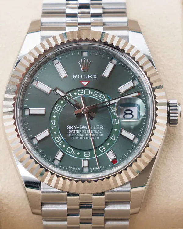 2024 Rolex Sky-Dweller 42MM Green Dial Jubilee Bracelet (336934)