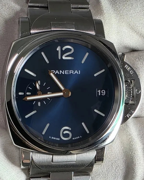 2022 Panerai Luminor Due 38MM Blue Dial Steel Bracelet (PAM01123)