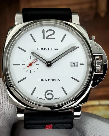 2024 Panerai Luminor Due "Luna Rossa" 42MM White Dial Rubber Strap (PAM01381)