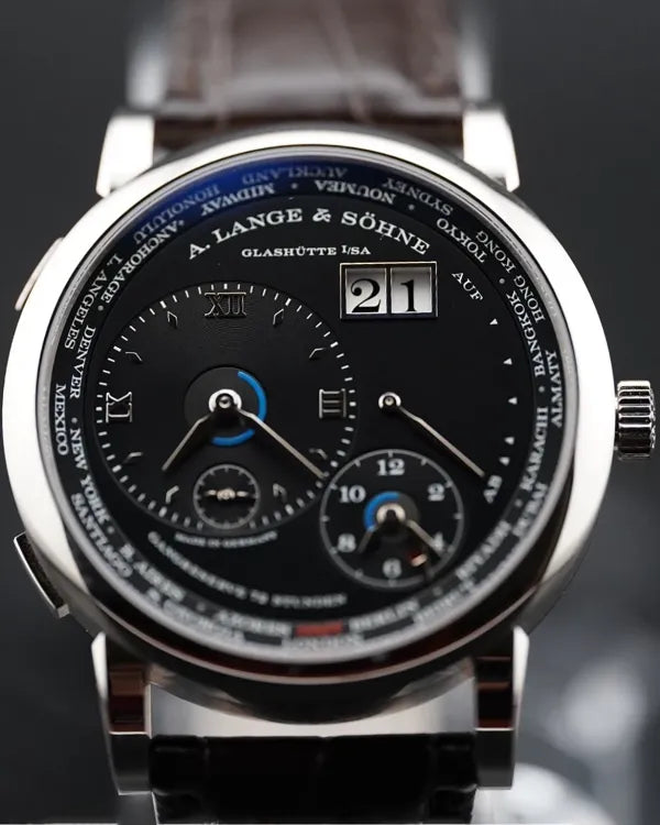 2024 A. Lange & Söhne Lange 1 Time Zone 41.9MM Black Dial Leather Strap (136.029)