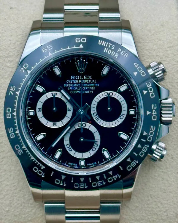 2017 Rolex Cosmograph Daytona 40MM Black Dial Oyster Bracelet (116500LN)