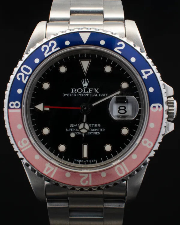 1995 (W Serial) Rolex GMT-Master "Faded Pepsi" 40MM Black Dial Oyster Bracelet (16700)