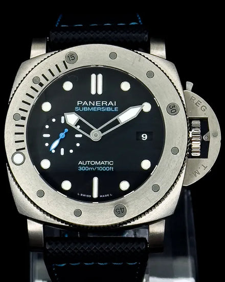 2021 Panerai Submersible Luminor 1950 3 Days 47MM Black Dial Rubber Strap (PAM01305)