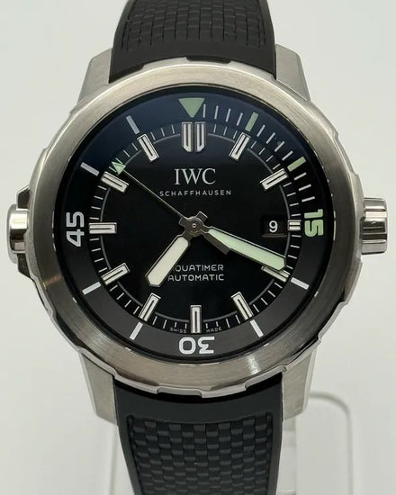 2018 IWC Schaffhausen Aquatimer Automatic 42MM Black Dial Rubber Strap (IW329001)