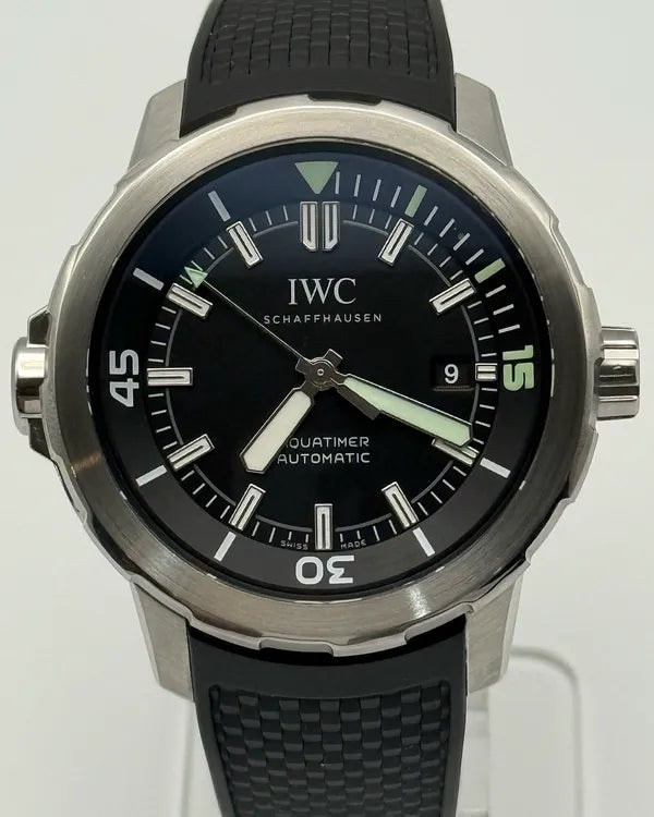 2018 IWC Schaffhausen Aquatimer Automatic 42MM Black Dial Rubber Strap (IW329001)