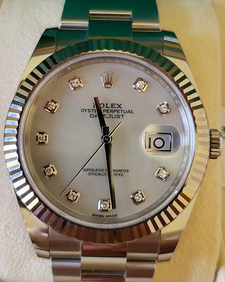 2018 Rolex Datejust 41MM Mother of Pearl Dial Oyster Bracelet (126334)