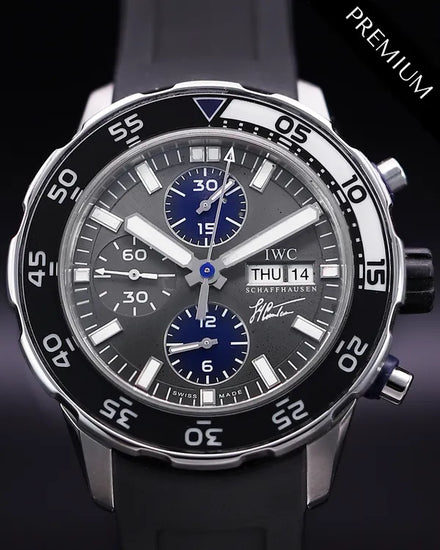 2014 IWC Schaffhausen Aquatimer Chronograph 44MM Grey Dial Rubber Strap (IW376706)