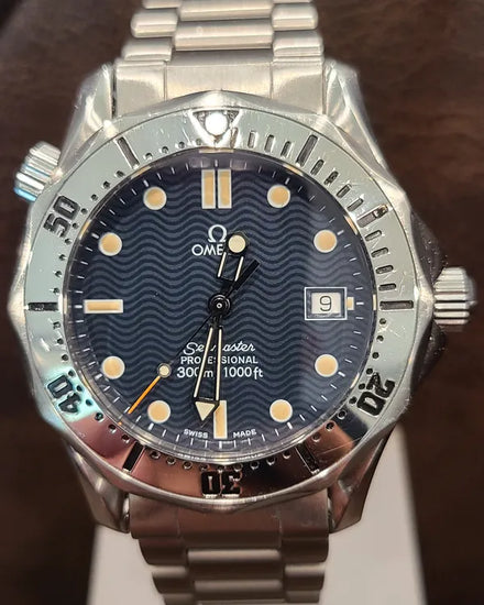 No Reserve - Omega Seamaster Diver 300M 36MM Quartz Blue Dial Aftermarket Steel Bracelet (2562.80)
