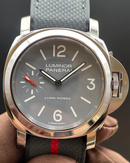 2025 Panerai Luminor Tre Giorni Luna Rossa 44MM Grey Dial Rubber Strap (PAM01653)