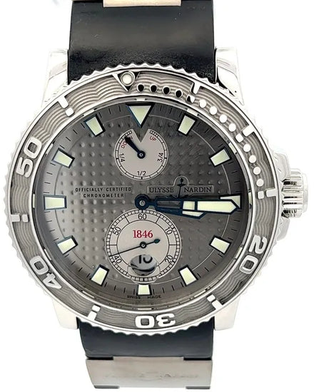 Ulysse Nardin Marine Diver 42.7MM Grey Dial Rubber Strap (263-33-3/91)
