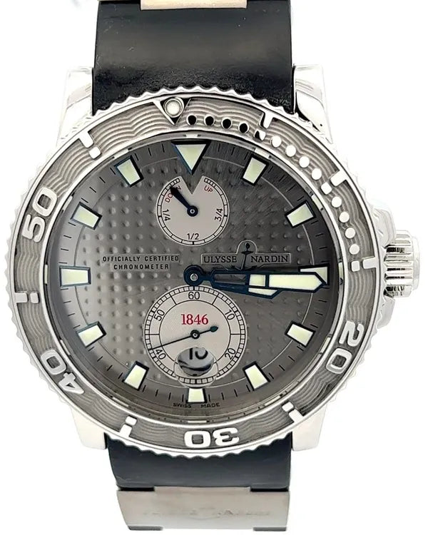 Ulysse Nardin Marine Diver 42.7MM Grey Dial Rubber Strap (263-33-3/91)