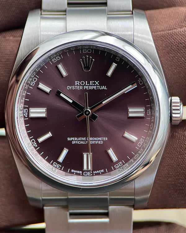 2017 Rolex Oyster Perpetual 36MM Purple Dial Oyster Bracelet (116000)