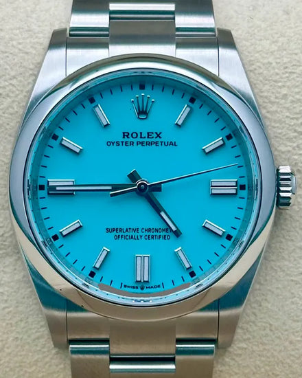 2025 Rolex Oyster Perpetual 36MM Turquoise Dial Oyster Bracelet (126000)