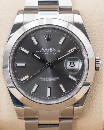 2023 Rolex Datejust 41MM Rhodium Dial Oyster Bracelet (126300)