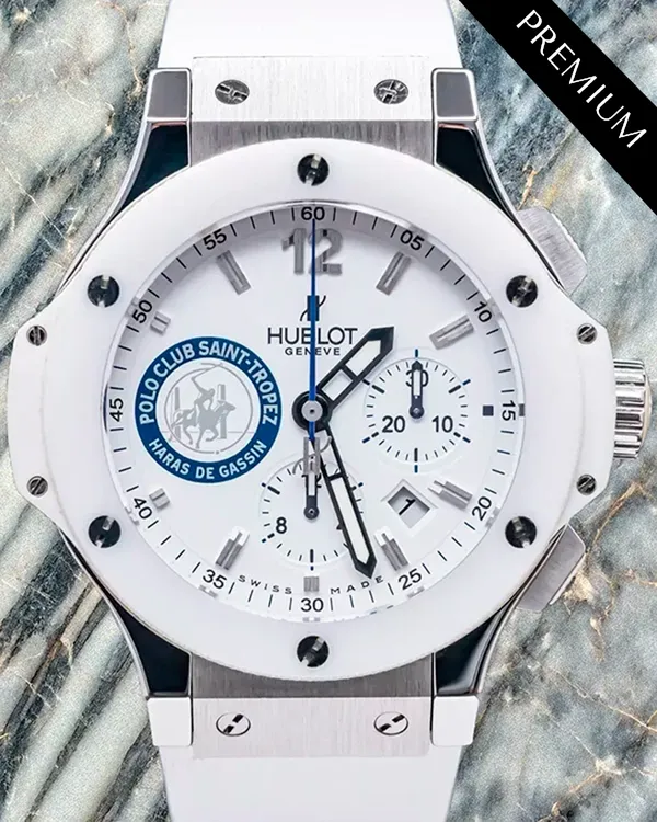 Hublot Big Bang "Polo Club Saint-Tropez" L.E. 44MM White Dial Rubber Strap (301.SE.230.LS.STT07)
