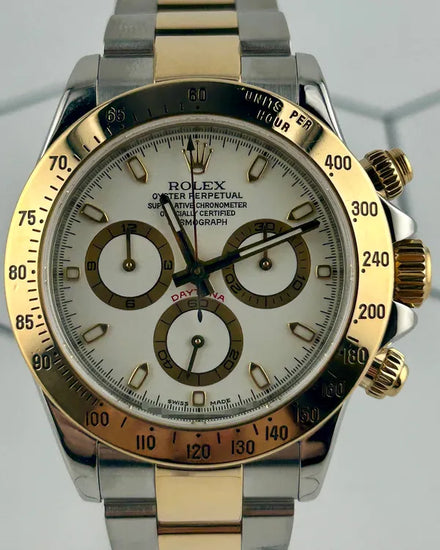 2012 Rolex Cosmograph Daytona 40MM White Dial Two-Tone Oyster Bracelet (116523)
