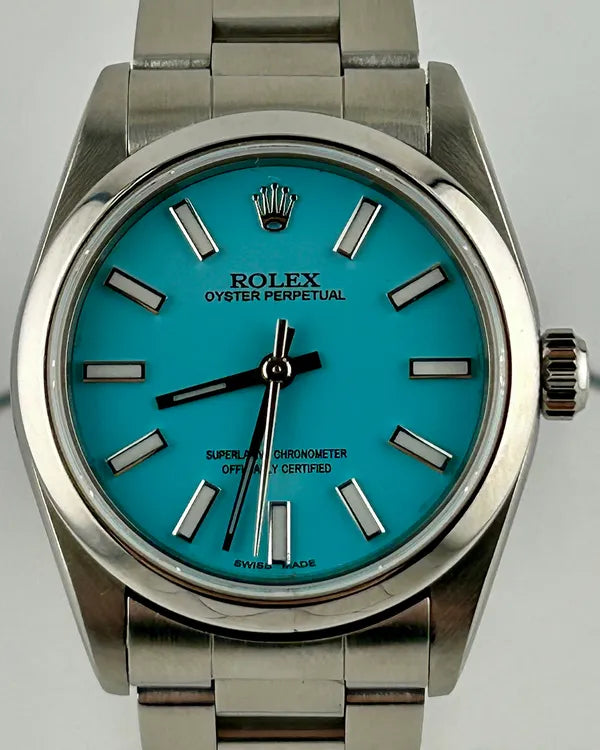 Rolex Oyster Perpetual 31MM Aftermarket Tiffany Blue Dial Oyster Bracelet (67480)