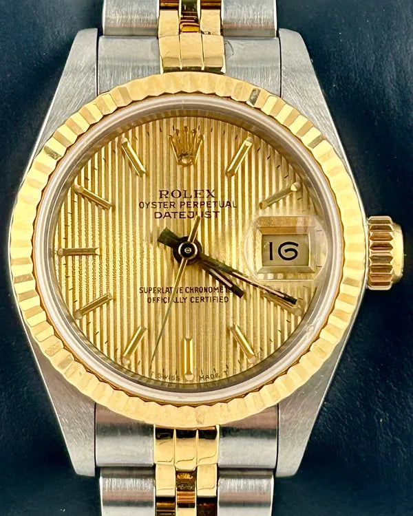 Rolex Lady-Datejust 26MM Champagne Dial Two-Tone Jubilee Gold Bracelet (69173)