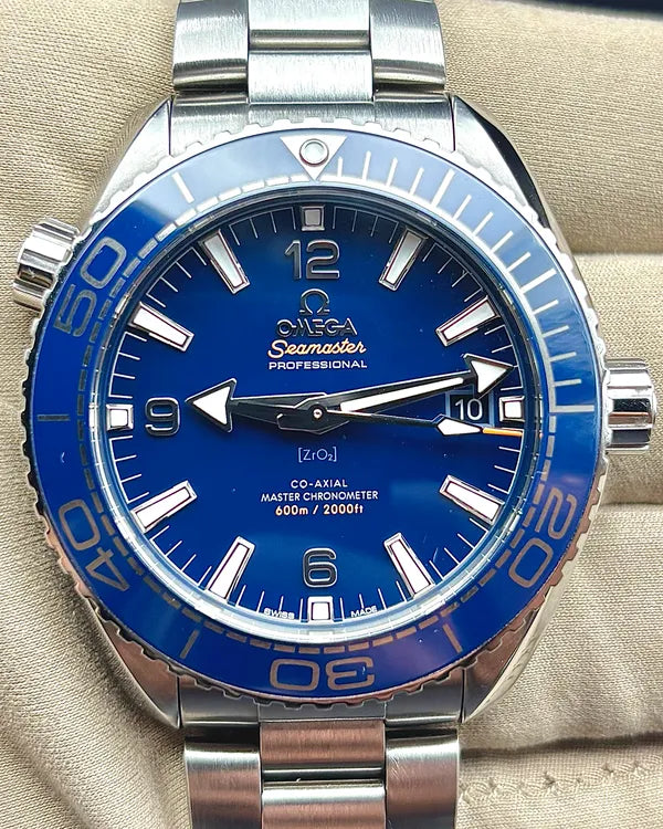 2021 Omega Seamaster Planet Ocean 600M 43.5MM Blue Dial Steel Bracelet (215.30.44.21.03.001)