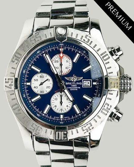 2016 Breitling Avenger II 48MM Blue Dial Steel Bracelet (A13371)