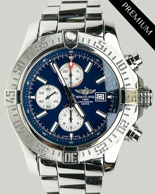 2016 Breitling Avenger II 48MM Black Dial Steel Bracelet (A13371)