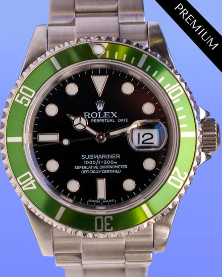 No Reserve - (Z Serial) Rolex Submariner Date "Kermit" 40MM Black Dial Oyster Bracelet (16610LV)