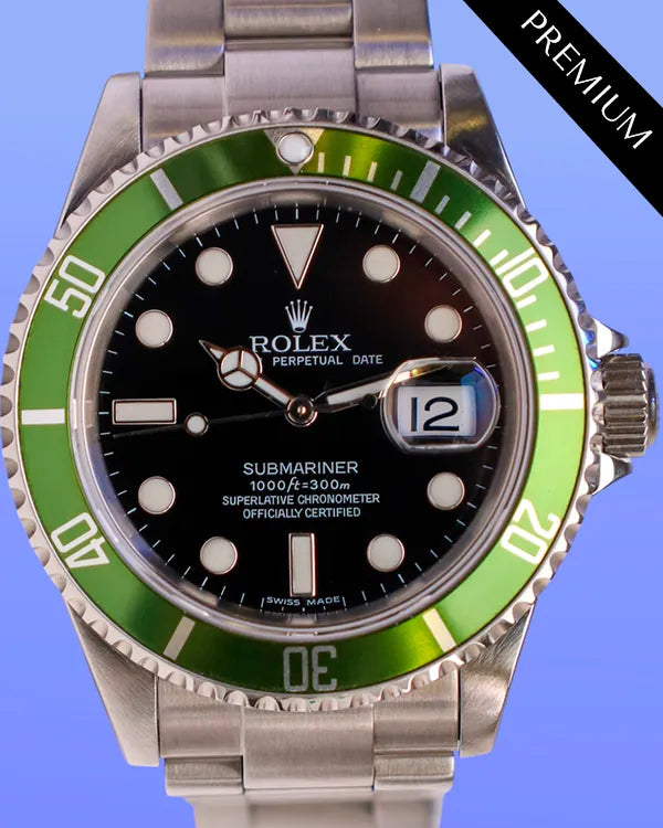 Rolex Submariner Date "Kermit" 40MM Black Dial Oyster Bracelet (16610T)