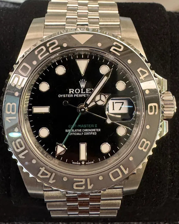 2024 Rolex GMT-Master II "Bruce Wayne" 40MM Black Dial Jubilee Bracelet (126710GRNR)